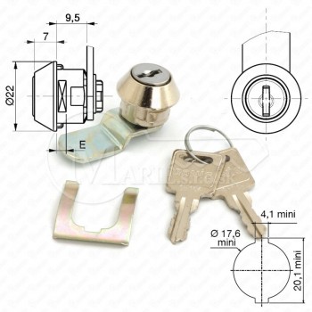 Zámok Ronis 04900-01/102.01 3mm
