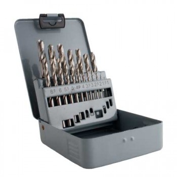 Sada vrtákov HSS-G vybrusované 19ks (1,0-10,0mm), plech