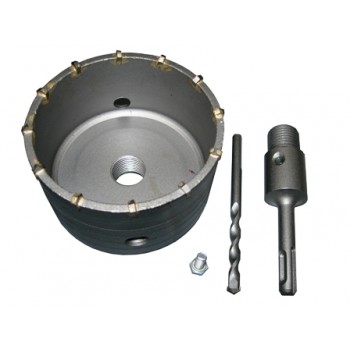 Príklepová vŕtacia korunka priemer 100mm so stopkou 110mm SDS +