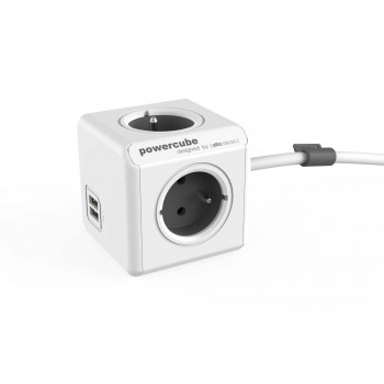 PowerCube EXTENDED USB 3m biela / šedá