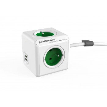 PowerCube EXTENDED USB biela / zelená